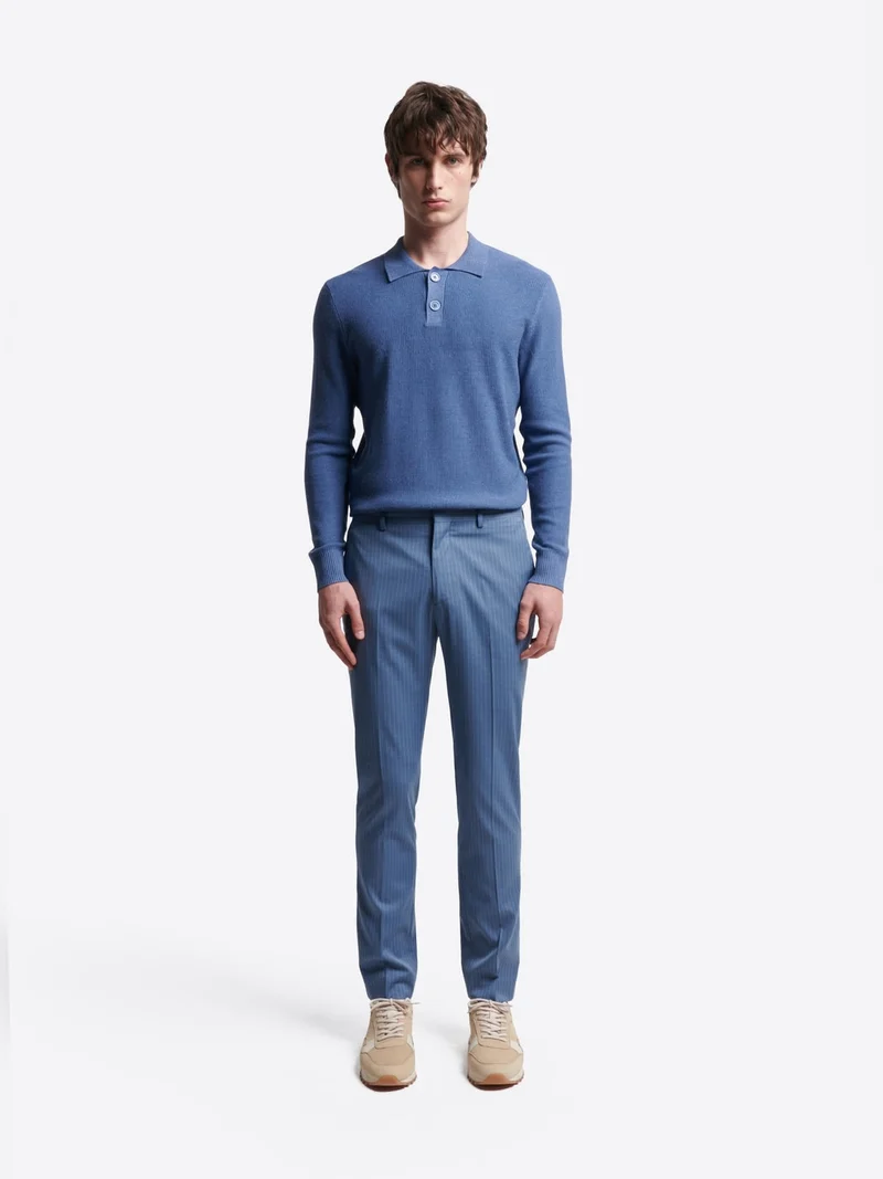 Pull polo col boutonné viscose certifiée