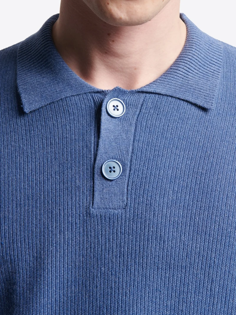 Pull polo col boutonné viscose certifiée