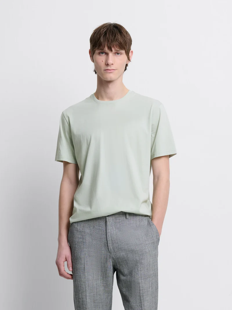 T-shirt col rond en coton Supima®