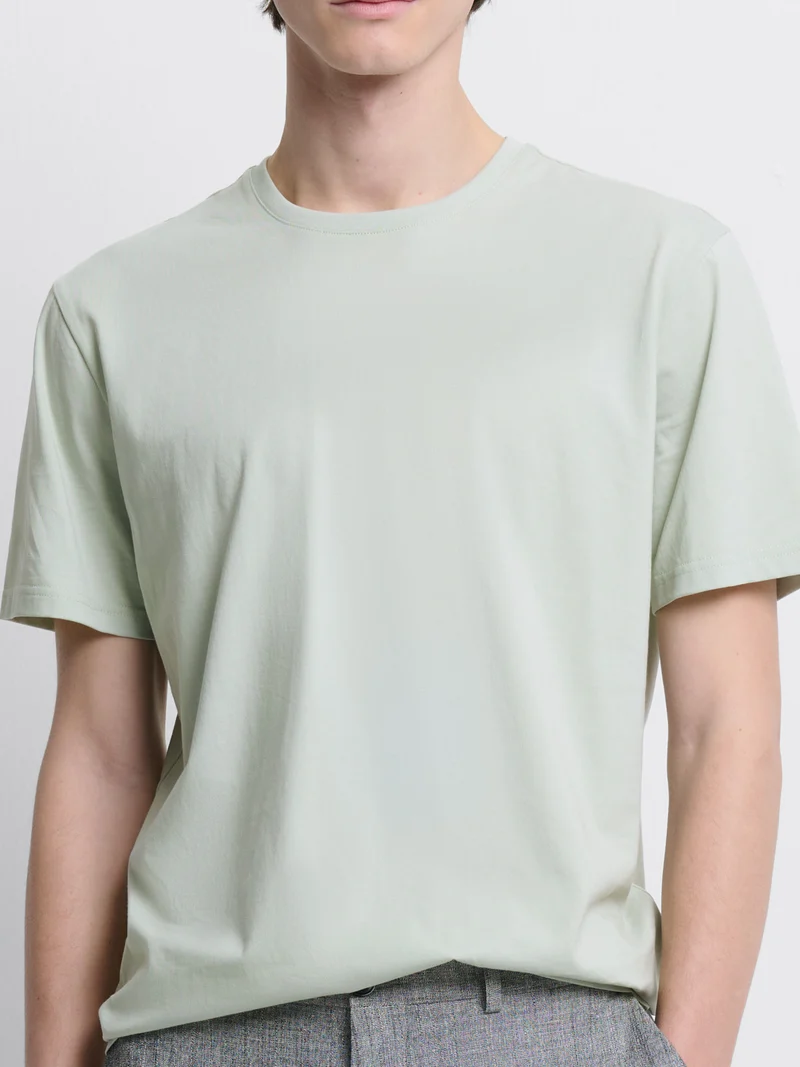T-shirt col rond en coton Supima®
