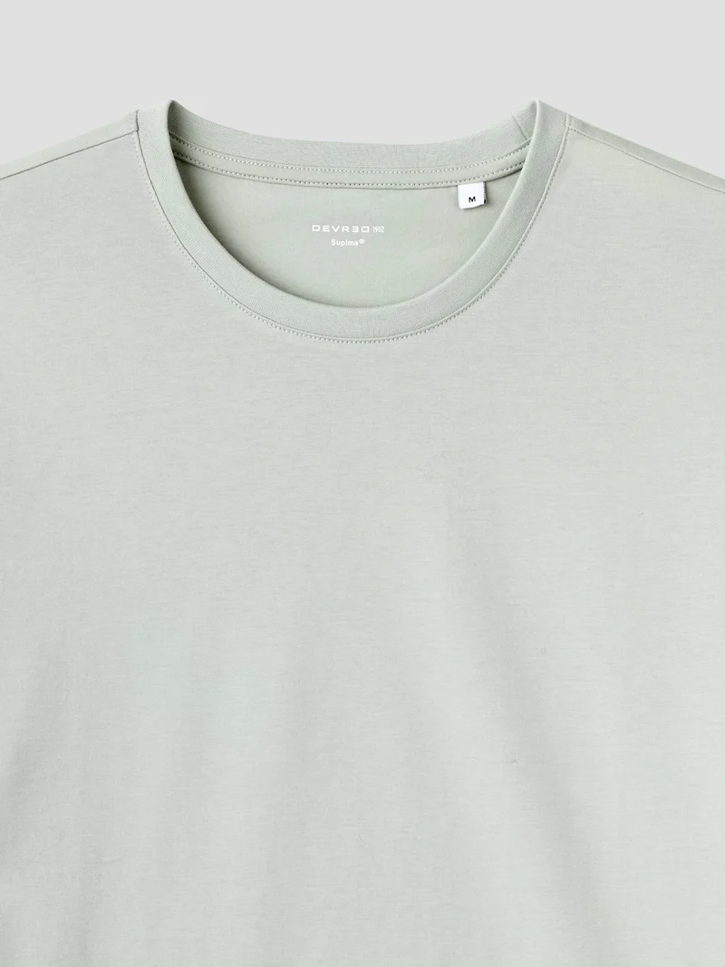 T-shirt col rond en coton Supima®