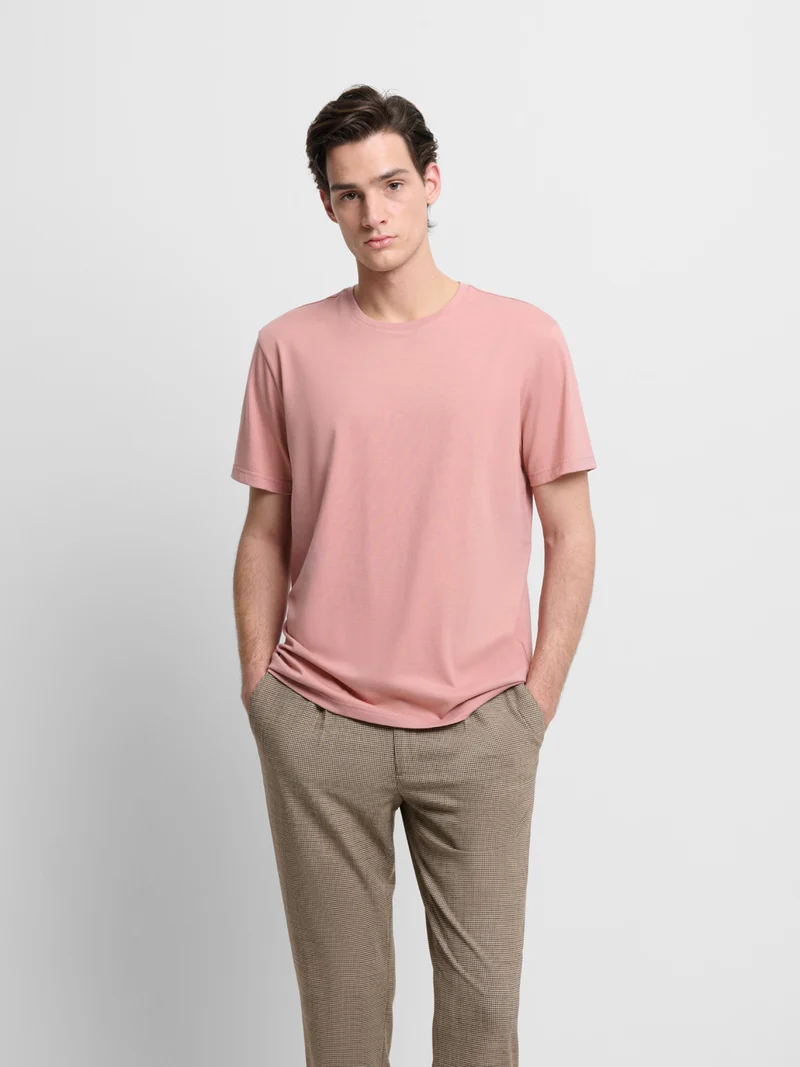 T-shirt col rond mélange coton Supima®
