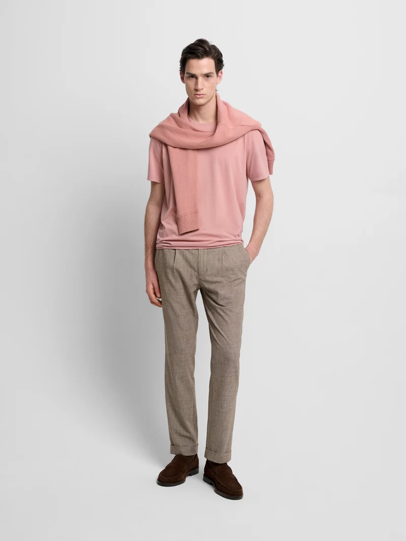 T-shirt col rond mélange coton Supima®