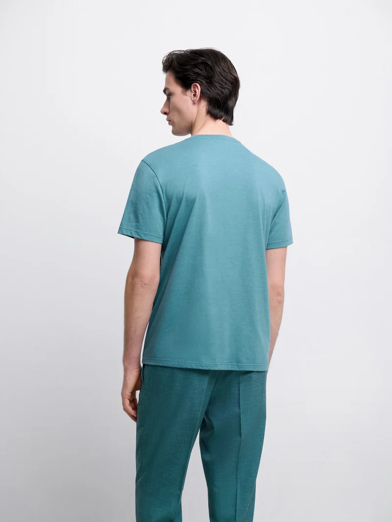 T-shirt col rond mélange coton Supima®