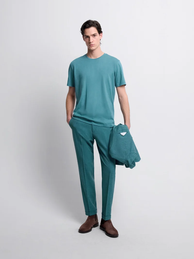 T-shirt col rond mélange coton Supima®