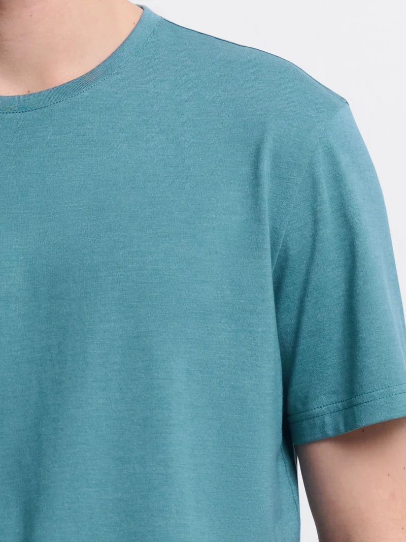 T-shirt col rond mélange coton Supima®