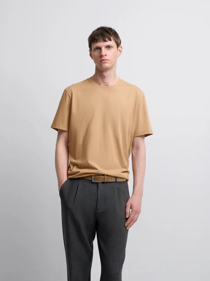 T-shirt col rond mélange coton Supima®