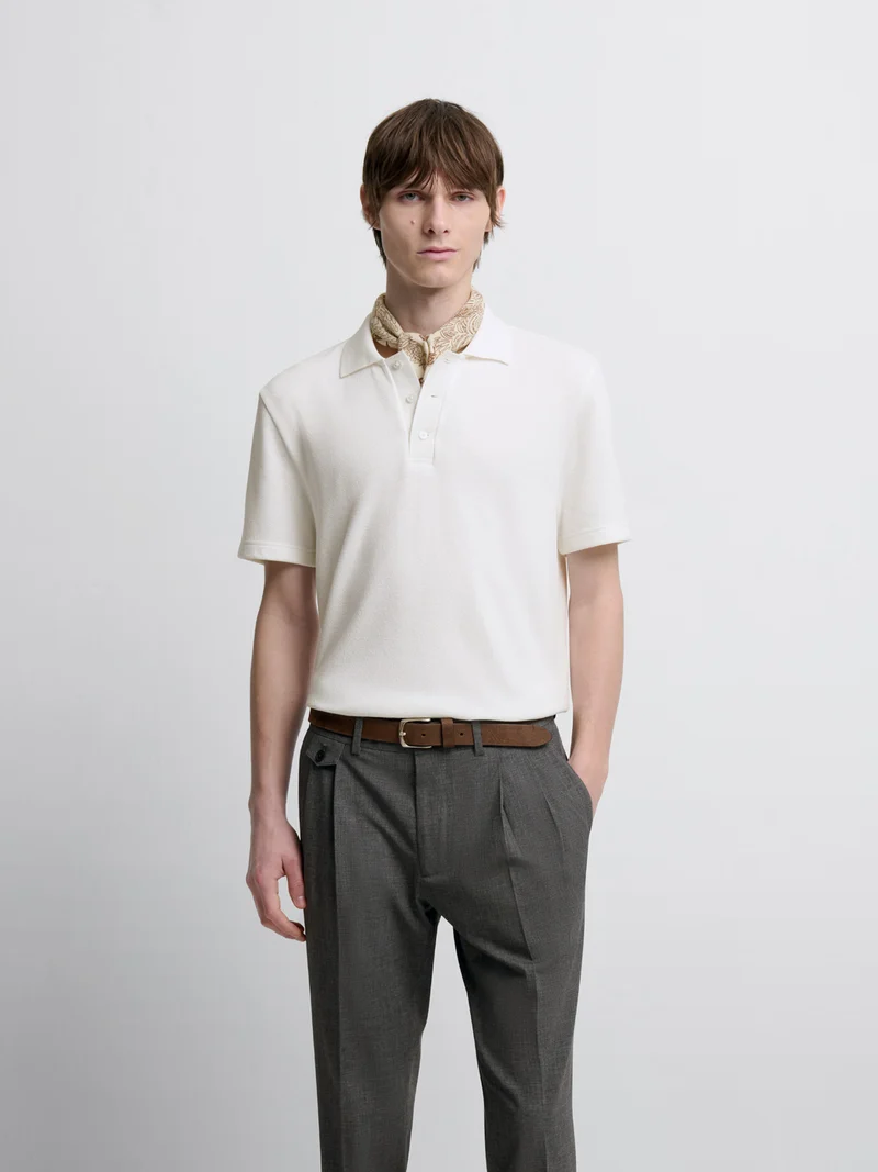 Polo regular col boutonné