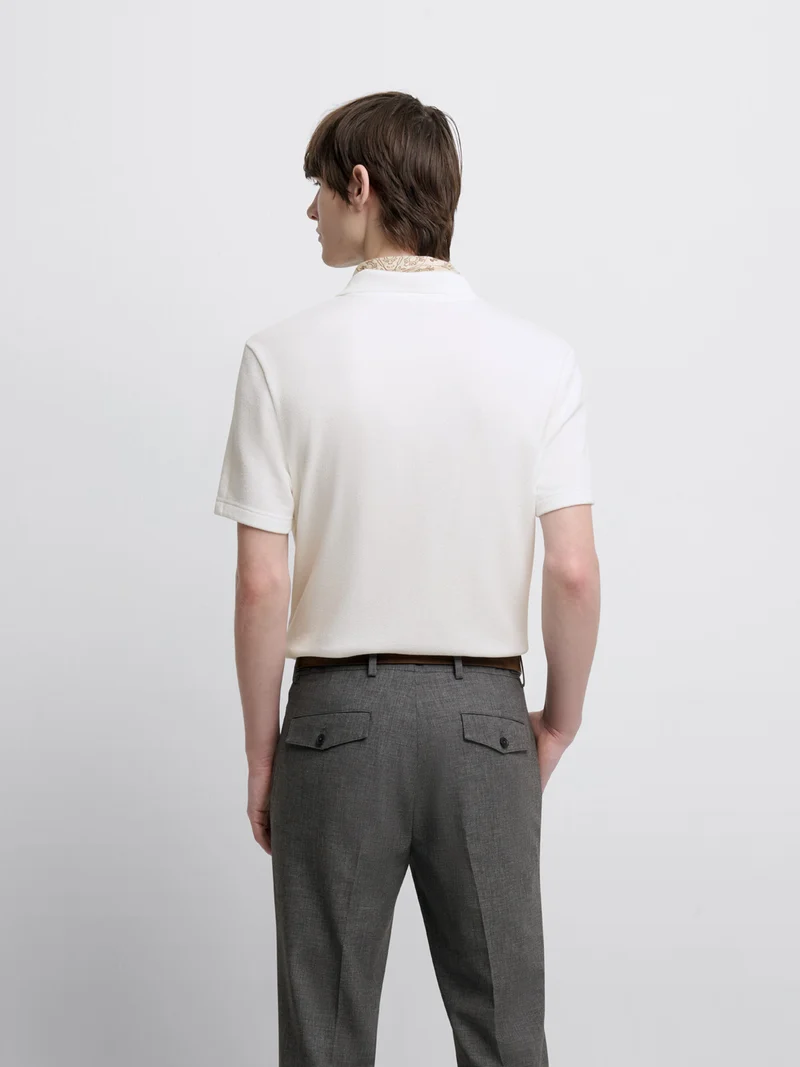 Polo regular col boutonné