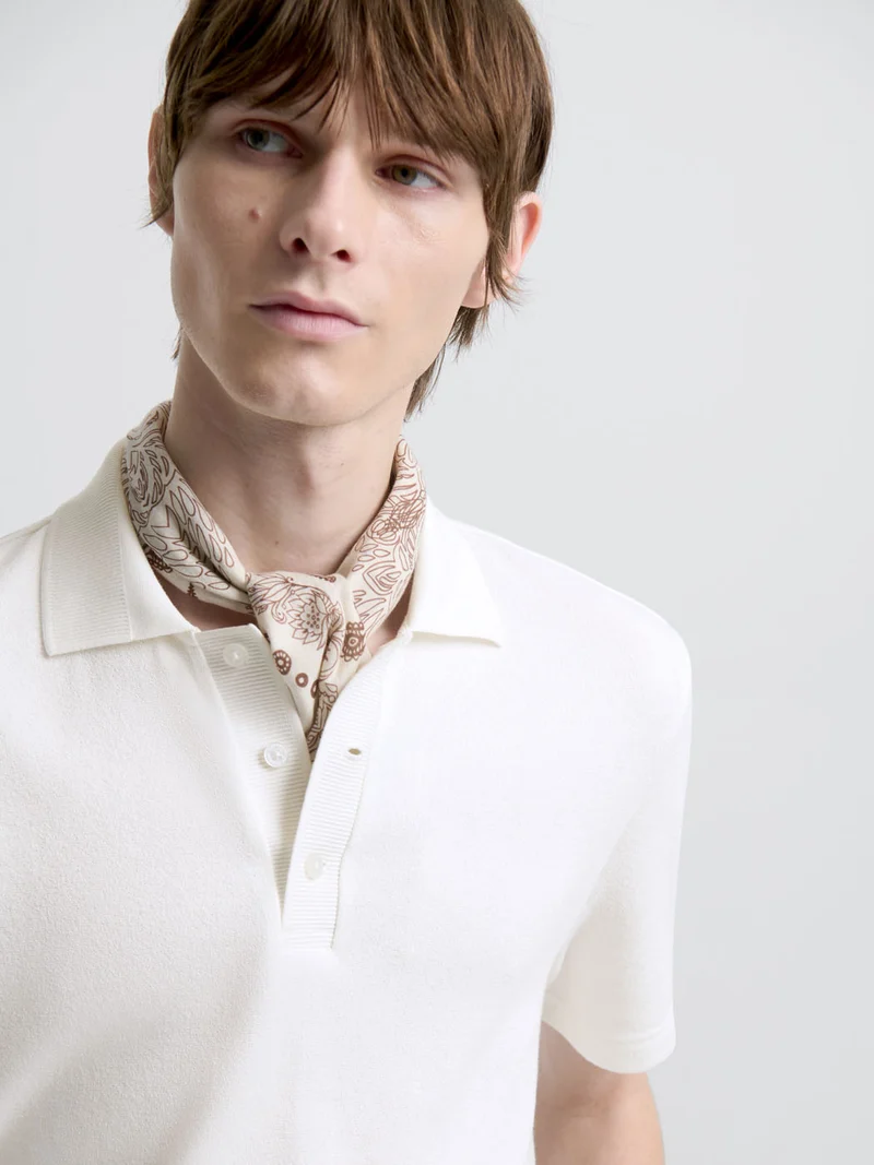 Polo regular col boutonné
