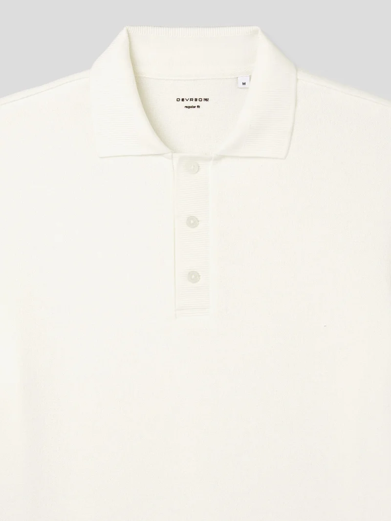 Polo regular col boutonné
