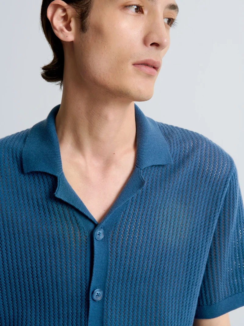 Chemise en maille en coton bio