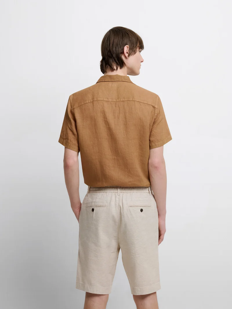 Chemise manches courtes regular en lin