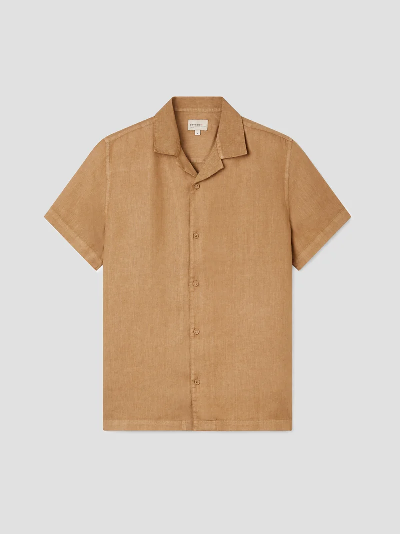 Chemise manches courtes regular en lin