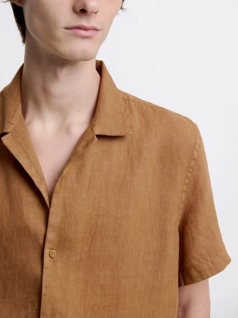 Chemise manches courtes regular en lin
