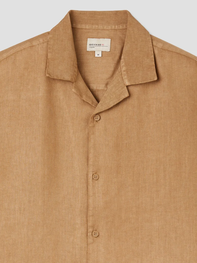 Chemise manches courtes regular en lin