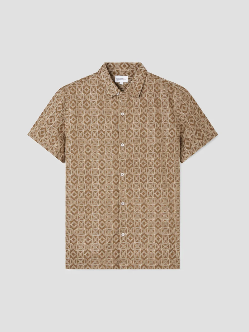 Chemise manches courtes regular à motif