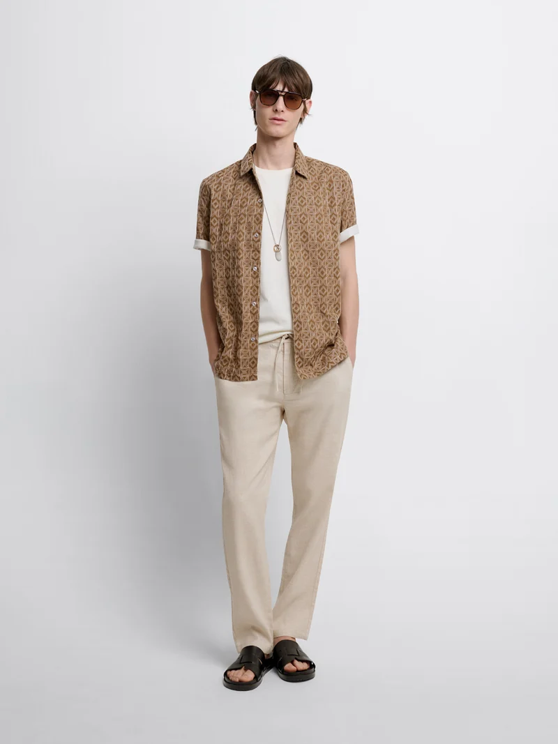 Chemise manches courtes regular à motif