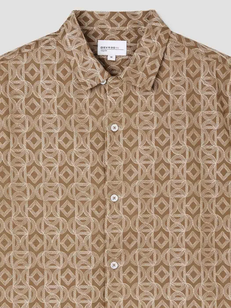 Chemise manches courtes regular à motif