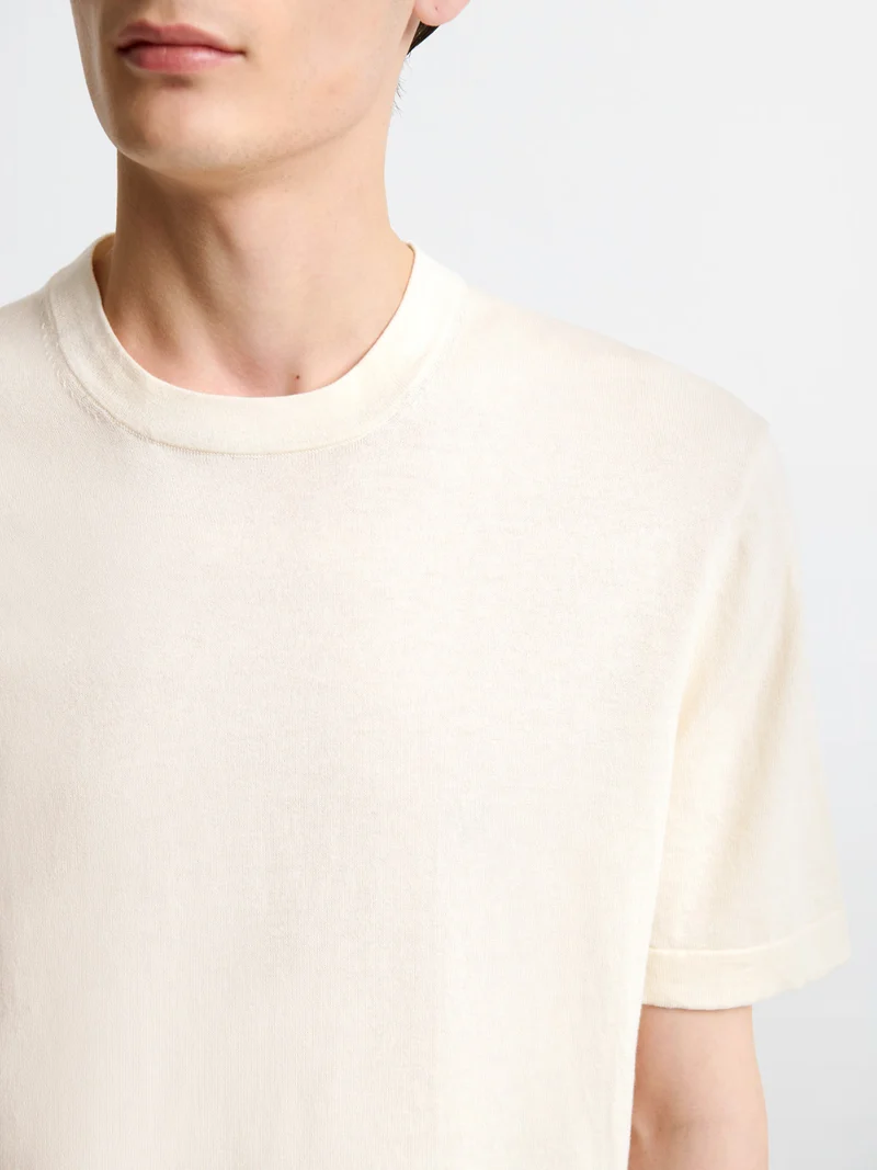 T-shirt maille en soie mélangé