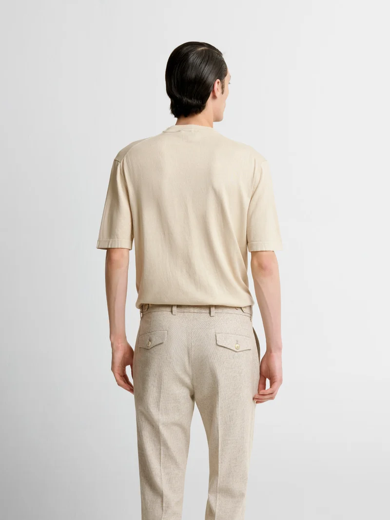 T-shirt maille en soie mélangé