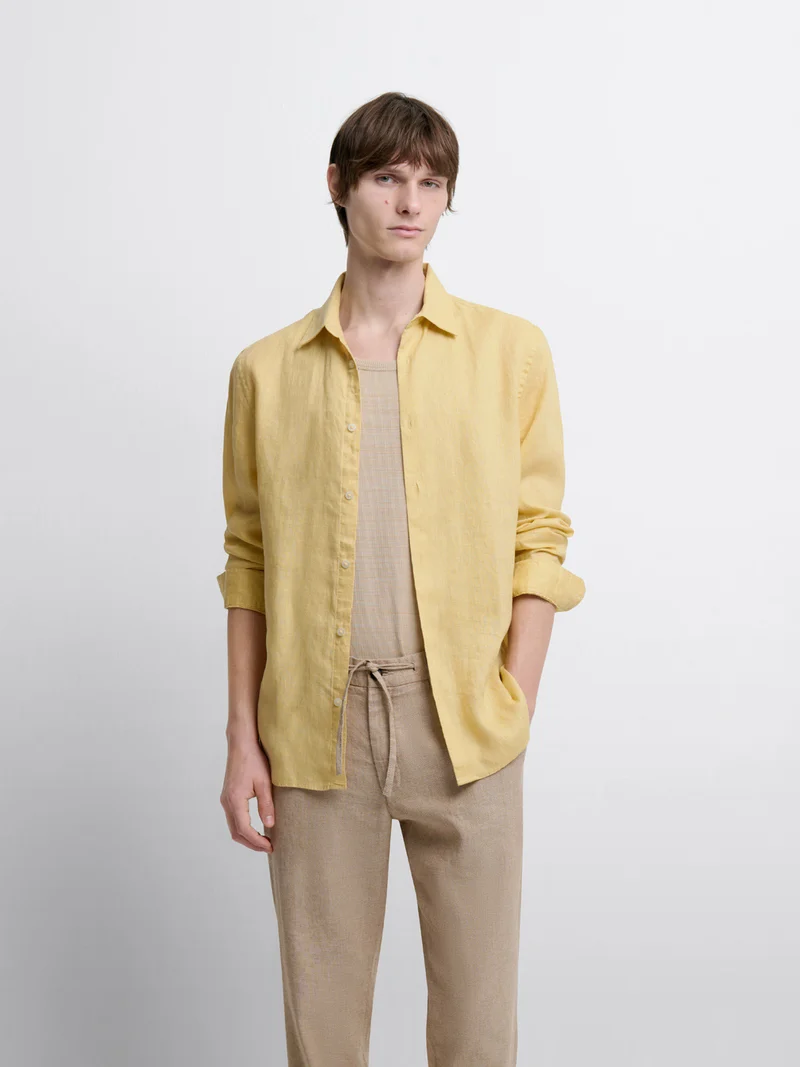 Chemise slim en lin