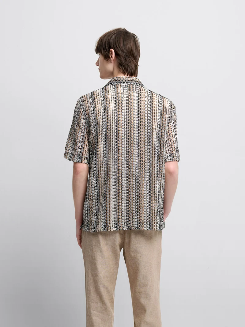 Chemise manches courtes regular à motif