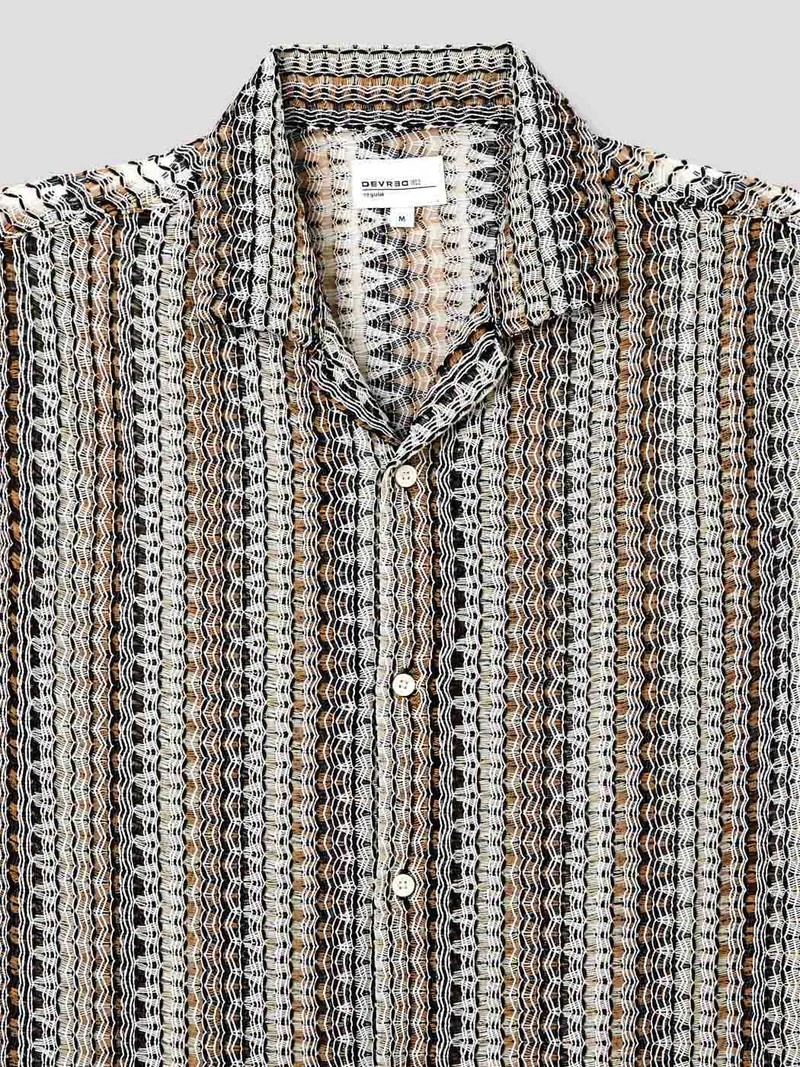Chemise manches courtes regular à motif