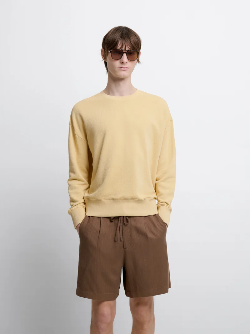 Sweat col rond en coton