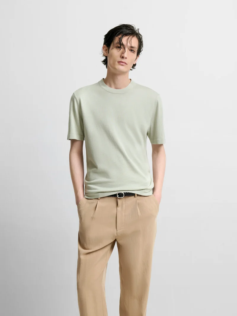 T-shirt maille en soie mélangé