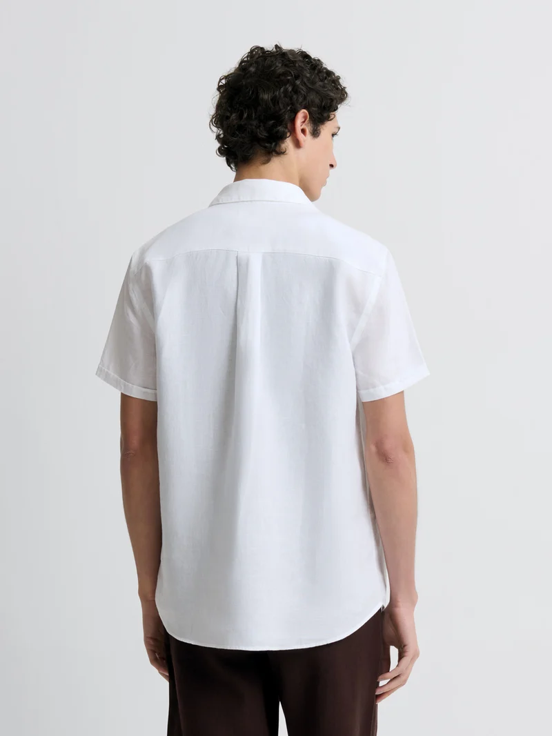 Chemise manches courtes slim en lin