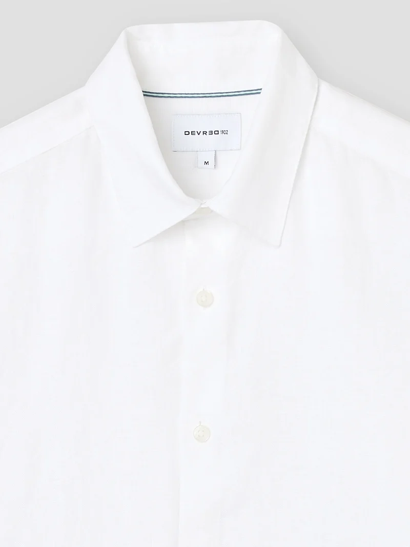 Chemise manches courtes slim en lin