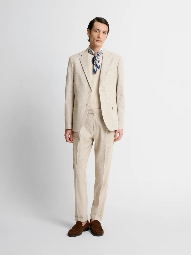 Veste de costume slim à motif