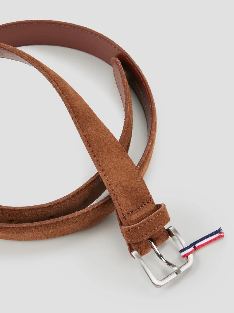 Ceinture en cuir suédé