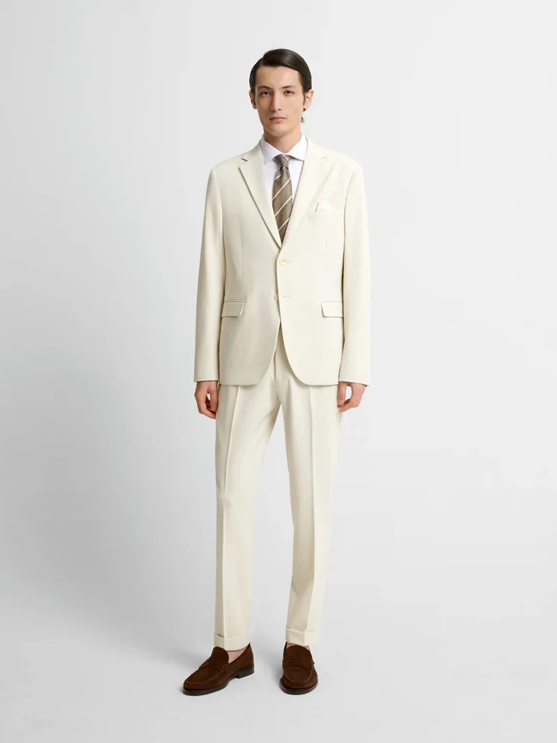 Costume 2 pièces slim bistretch blanc neige