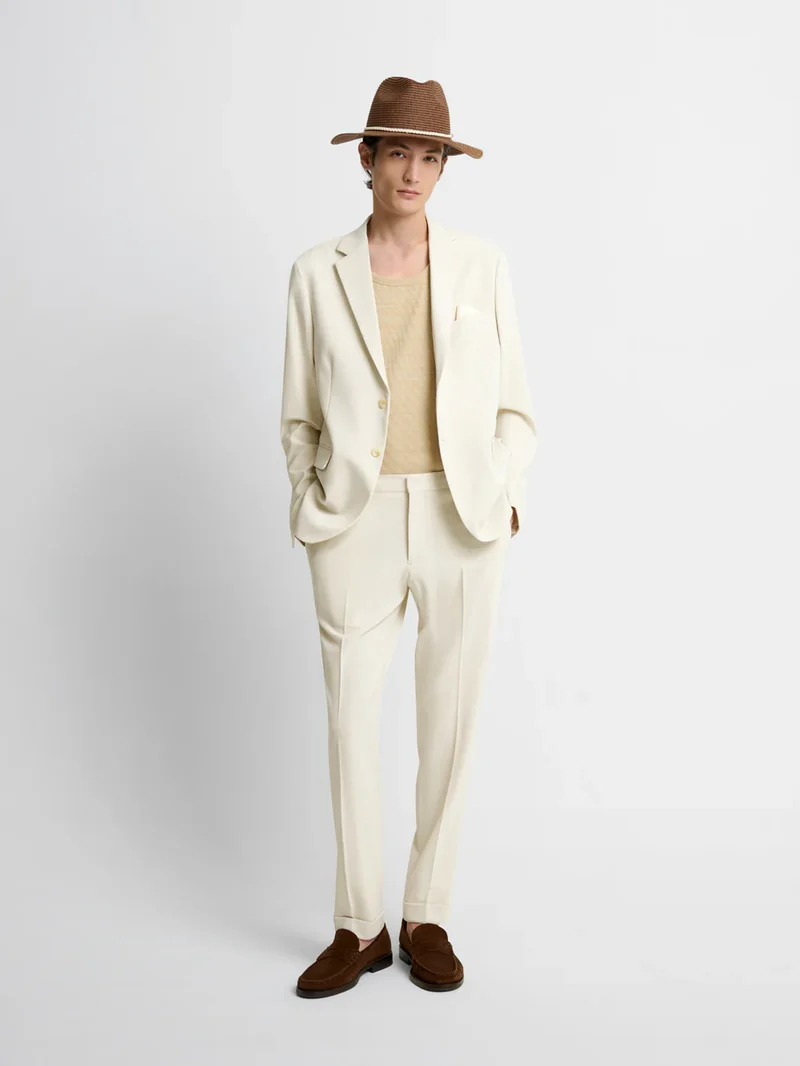 Costume 2 pièces slim bistretch blanc neige