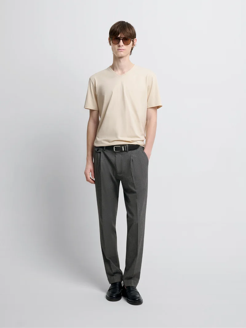 Chino en laine mélangée