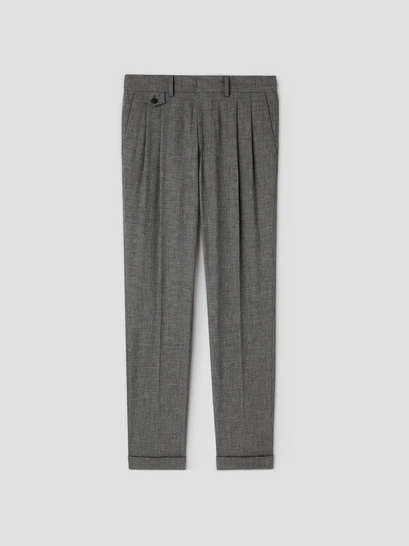 Chino en laine mélangée
