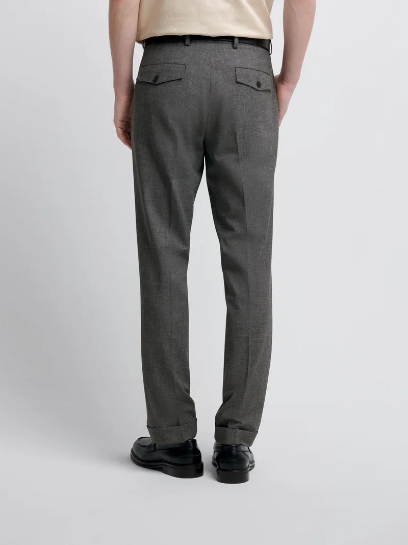 Chino en laine mélangée