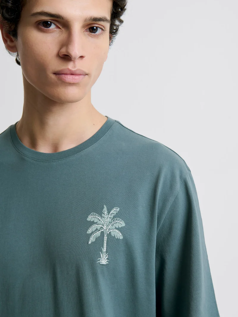 T-shirt col rond à motifs