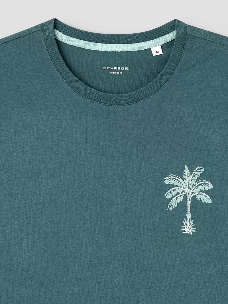 T-shirt col rond à motifs