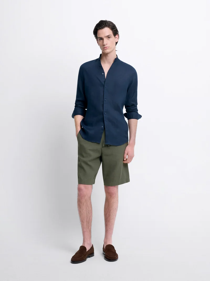 Bermuda en coton lin