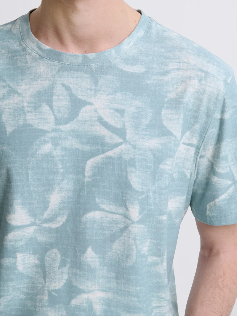 T-shirt col rond à motifs