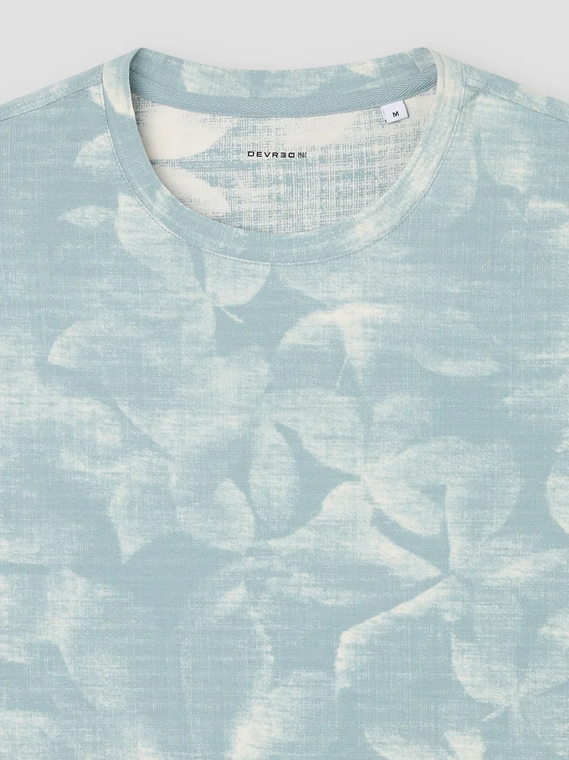 T-shirt col rond à motifs