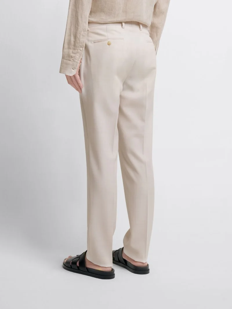 Costume 3 pièces slim blanc en laine mélangée