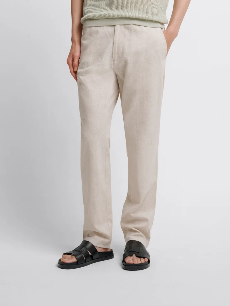 Chino en coton lin