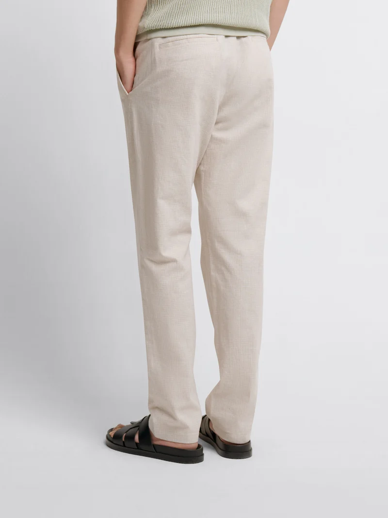 Chino en coton lin