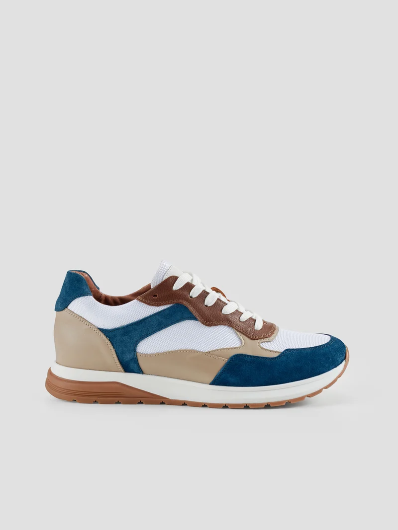 Baskets en cuir bicolore
