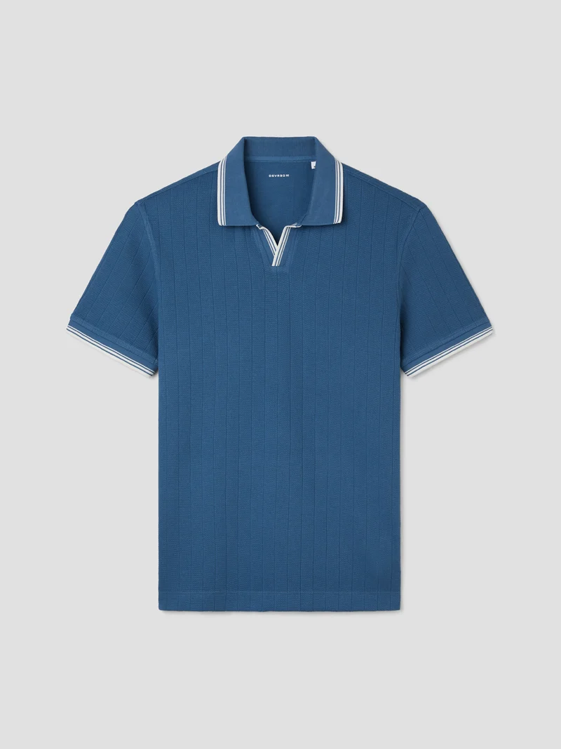 Polo col derby en coton