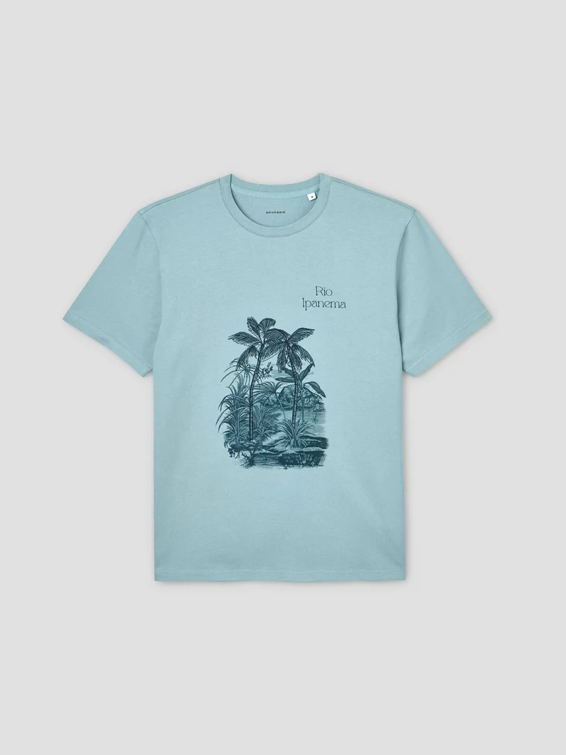 T-shirt col rond à motifs